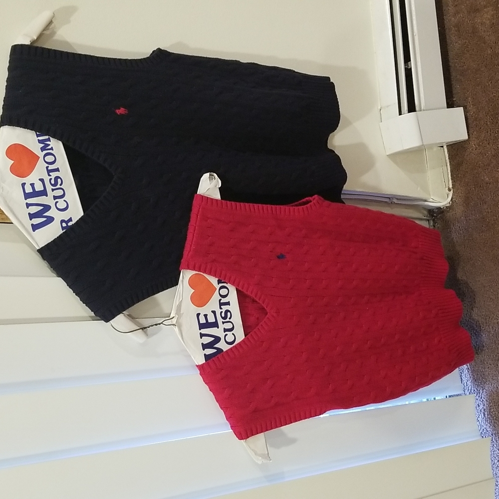 Two Ralph Lauren sleeveless sweaters